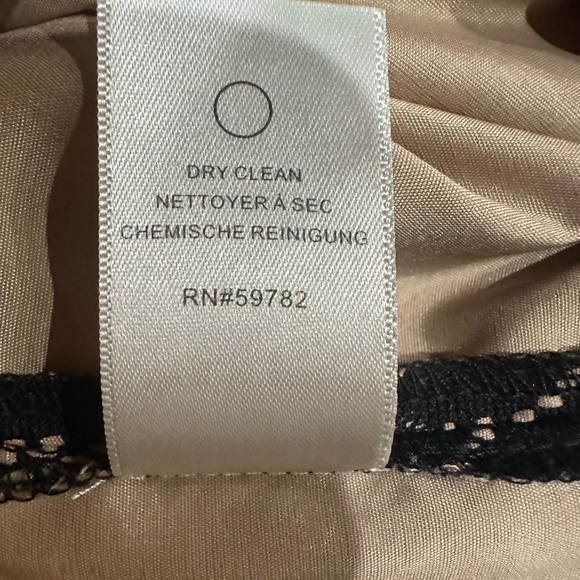 Adrianna Papell Elegant Black and Tan Lace Dress size 12 - Picture 2 of 10